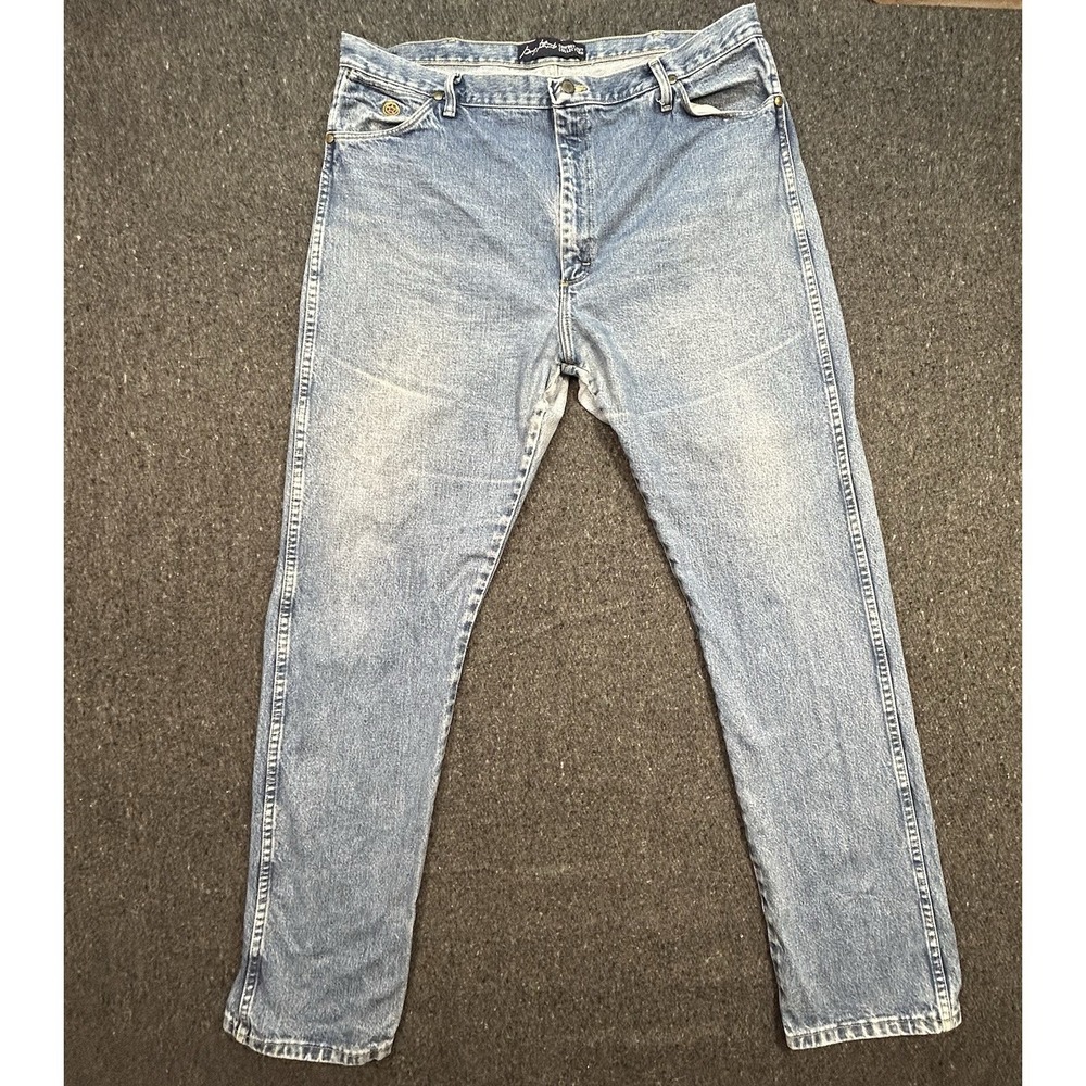 Wrangler Jeans Mens 40X36 Blue George Straight Cowboy Cut Denim Straight Leg